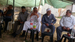 زيارة تضامنية لوفد الحركة الاسلامية لخيمة الاعتصام بالرملة